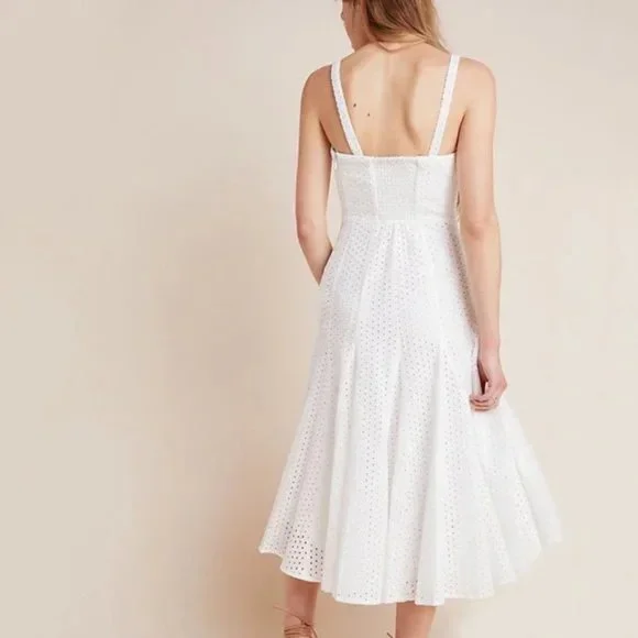 Anthropologie Esther Eyelet Midi Dress - Picture 2 of 9